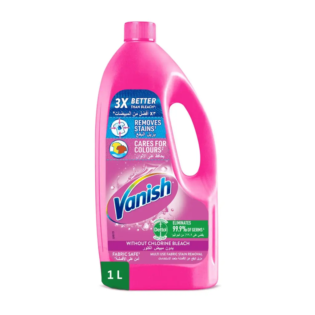 Vanish Liquid Fabric Stain Remover Coloured & White Clothes 1 Litre 