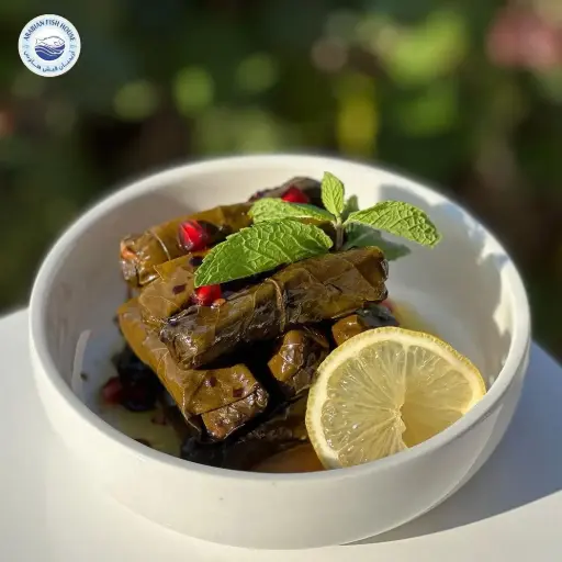 يلنجي (ورق عنب نباتي محشي )