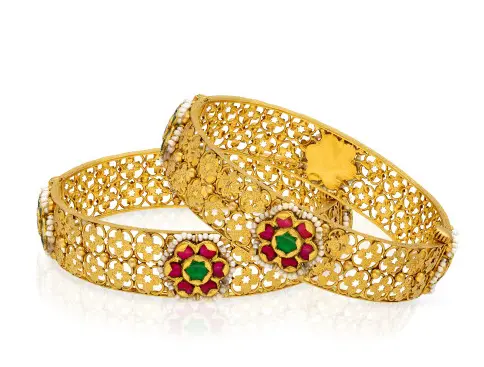 Ethnix Gold Bangle Set BSBNANC44683